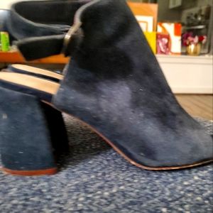 Size 7 Nine West Blue Suede Sandals